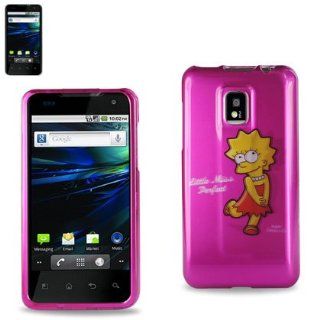 Reiko 2DPC LGP999 S159 Durable Snap On Protective Case for LG Optimus G2X P999   1 Pack   Retail Packaging   Hot Pink Cell Phones & Accessories