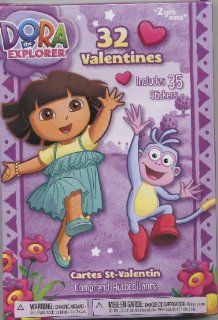 Dora the Explorer & Boots 32 Valentines Valentine Cards & Sticker: Toys & Games