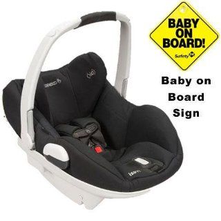 Maxi Cosi IC158BIZ Prezi Infant Car Seat White Collection w Baby on Board Sign   Devoted Black : Child Safety Car Seat Accessories : Baby