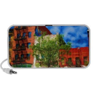 Colorful NYC City Block Notebook Speaker