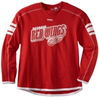 NHL Detroit Red Wings Long Sleeve Jersey T Shirt, Medium : Sports Fan T Shirts : Clothing