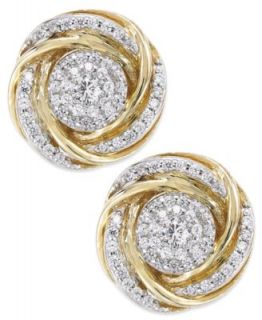 Wrapped in Love Diamond Earrings, 14k Gold Diamond Earrings (1/3 ct. t.w.)   Earrings   Jewelry & Watches