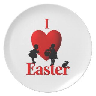 I Heart Easter Party Plate