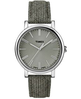 Timex Watch, Womens Premium Originals Sage Green Leather Strap 38mm T2P174AB   Watches   Jewelry & Watches