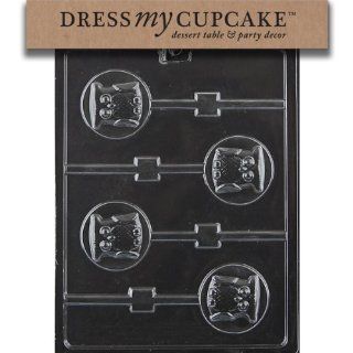 Dress My Cupcake Chocolate Candy Mold, Owl Lollipop: Kitchen & Dining