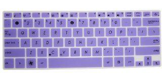 CaseBuy Semi Purple Blacklit High Quality Ultra Thin Soft Silicone Gel Keyboard Protector Skin Cover for 11.6 Inch ASUS VivoBook UX21E UX21E DH71 UX21E DH52 UX21E XH7 Q200E X201E S200E X202E X202E DH31T UX21A Taichi 21 F202E F202E CT148H US Layout Laptop(i