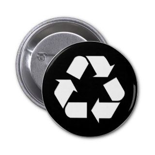 Recycle Symbol   Reduce, Reuse, Recycle Pinback Button