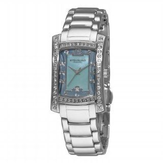 Stuhrling Original Women's 145F.12118 Lady Gatsby Classic Swiss Quartz Mother of Pearl Date Blue Dial Watch Watches