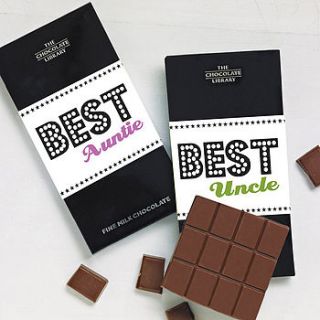 auntie & uncle chocolate bars by quirky gift library