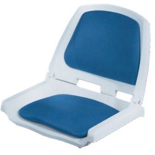 Wise Seats 8WD139LS718 MOLDED PLASTIC SEAT WHT/LT BLU DELUXE MOLDED PLASTIC FOLD DOWN SEAT : Boating Equipment : Sports & Outdoors
