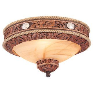 Monte Carlo MC138WI L Western Bowl Light Kit, Weathered Iron finish   Close To Ceiling Light Fixtures  