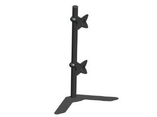 Monoprice Adjustable Tilting DUAL Desk Mount Bracket for LCD LED (Max 33Lbs, 10~23inch)   Black: Computers & Accessories