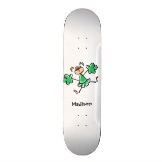 Kelly Green Cheerleader Skate Board Deck