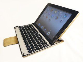Clearance SALE   GSAstore Stylish Premium Quality Faux Leather Folio with Aluminum Bluetooth Keyboard / Stand for Apple New iPad 3/ iPad 2.: Computers & Accessories