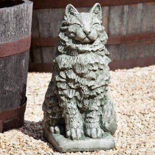 Campania International Cheswick The Cat Cast Stone Garden Statue   A 438 AL : Outdoor Statues : Patio, Lawn & Garden
