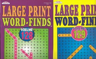 Kappa Large Print Word Finds Set of 2 (Volume 128 & 129): Toys & Games