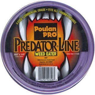 Poulan Pro Predator Line (5 edge .080 x 150') : String Trimmer Accessories : Patio, Lawn & Garden