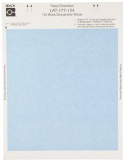 Brady LAT 177 124 BL 7.9" Width x 0.475" Height, B 124 Non Adhesive Paper, Matte Finish Blue Laser Printable Insert (Pack of 180): Industrial & Scientific