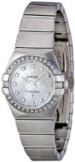Omega Women's Mother of Pearl Dial Diamond Accent Watch (123.15.24.60.55.001): Omega: Watches