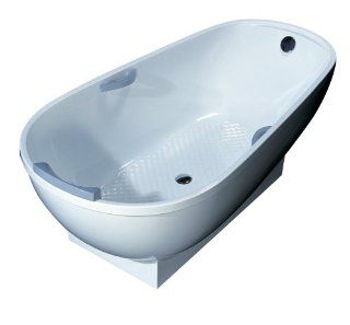 Aquatica PureScape 315 Modern Acrylic Freestanding Oval Soaker Tub, White   Freestanding Bathtubs  