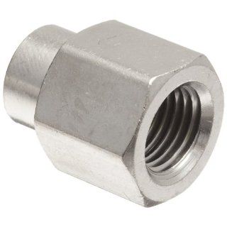 Polyconn PC119NB 42 Nickel Plated Brass Pipe Fitting, Reducer Coupling, 1/4" NPT Female x 1/8" NPT Female (Pack of 10): Industrial Pipe Fittings: Industrial & Scientific