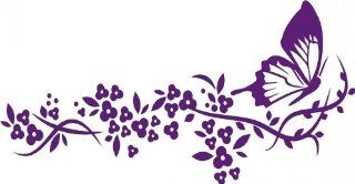 Design with Vinyl Design 119 Butterfly On Branch Picture Art Vinyl Wall Decal, 10 Inch By 20 Inch, Purple: Home Improvement