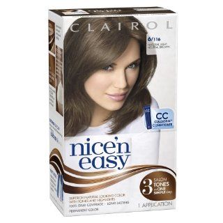 Clairol Nice 'N Easy Hair Color 116 Natural Light Neutral Brown 1 Kit (Pack of 3) : Chemical Hair Dyes : Beauty