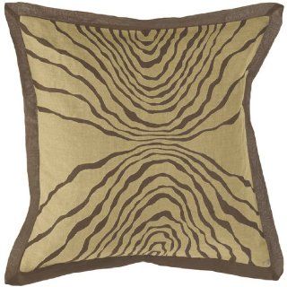 Surya PSR113A 1818P 18 in. x 18 in. Poly Fiber Decorative Pillow   Brown   Throw Pillows