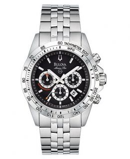 Bulova Mens Chronograph Stainless Steel Bracelet Watch   Watches   Jewelry & Watches