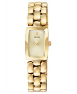 Seiko Watch, Womens Solar Gold Tone Stainless Steel Bracelet 15mm SUP030   Watches   Jewelry & Watches