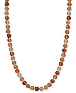 14k Gold Necklace, Orange Onyx Graduated Necklace (8 9mm)   Necklaces   Jewelry & Watches