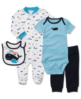 Carters Baby Set, Baby Boys 4 Piece Whale Footed Coverall Set   Kids