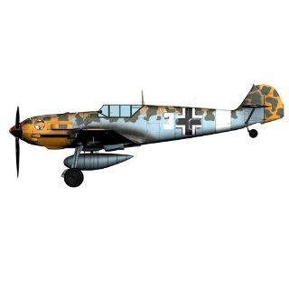 Vintage World War 2 Airplane Messerschmidt Bf 109 Wall Decal Vinyl Aviation Sticker 30x11" Home Decor   Other Products  