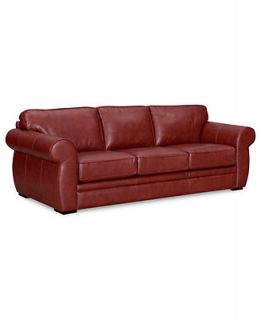 Carmine Leather Sofa Bed, Queen Sleeper 94W x 39D x 35H   Furniture