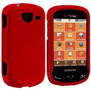 Importer520 Rubberized Hard Protector Case Cover for Samsung Brightside U380, Red: Cell Phones & Accessories