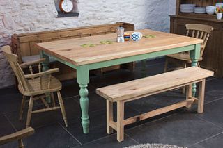 traditional farmhouse kitchen table by the old school carpentry company