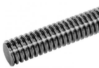 Trapeziodal threaded spindle DIN103 Tr.24 x 10P5 x 1000mm long, double start right material C15, rolled Industrial Products