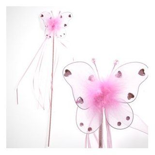 Pink Butterfly Wand: Toys & Games