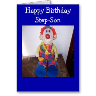 Happy Birthday Card For A Step Son Clown