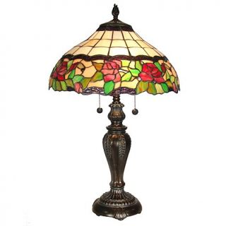 Dale Tiffany Rose Floral Desk and Table Lamp