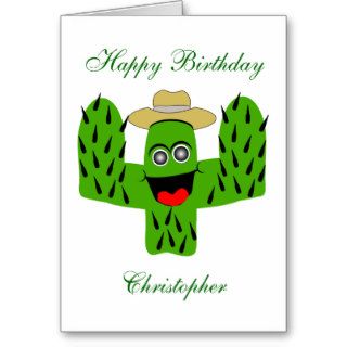 Cactus Design Birthday Greeting Card