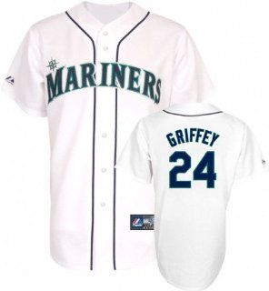 Ken Griffey Jr. Jersey: Adult Majestic Home White Replica #24 Seattle Mariners Jersey : Sports Fan Jerseys : Sports & Outdoors