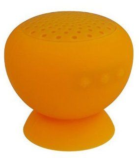 Welhome Mushroom Waterproof Speaker Suction Cup Bluetooth Speaker, Orange : MP3 Players & Accessories