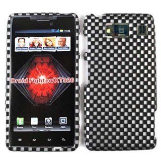 ACCESSORY HARD TEXTURED CASE COVER FOR MOTOROLA DROID RAZR HD XT926 3D BLACK WHITE CHECKERBOARD: Cell Phones & Accessories