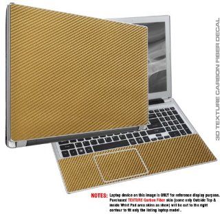 Decalrus Gold Carbon Fiber Skin for Toshiba Satellite C650 C655 C655D with 15.6 in screen(IMPORTANT Note: Compare your laptop to "IDENTIFY" image on this listing for correct model) case cover C655D_CF2pcsGold: Computers & Accessories