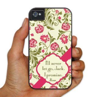 iPhone 4/4s BruteBoxTM  Titanic   Movie Quote   "I'll never let"   2 Part Rubber and Plastic Protective Case: Cell Phones & Accessories