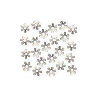 Sterling Silver Delicate Flower Bead Caps 7mm (25)