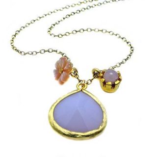opal stone charm necklace by eve&fox