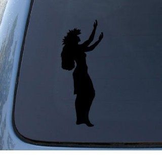 HULA GIRL   Hawaiian Dancer   Car, Truck, Notebook, Vinyl Decal Sticker #1164  Vinyl Color Black Automotive