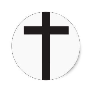 Christian Cross Jesus Round Sticker